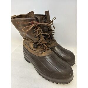 Lacrosse Pac Boots‎ Insulated Brown Leather Men's 13 Rubber